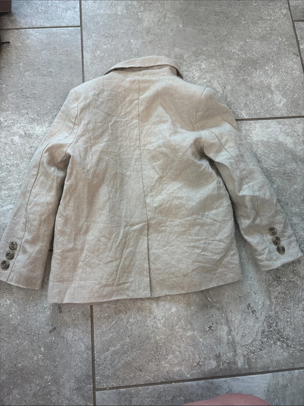 Cat & Jack Light Beige Linen-Look Suit